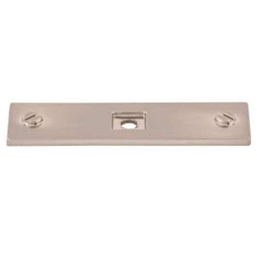 3" Barrington Channing Knob Backplate, Brushed Satin Nickel