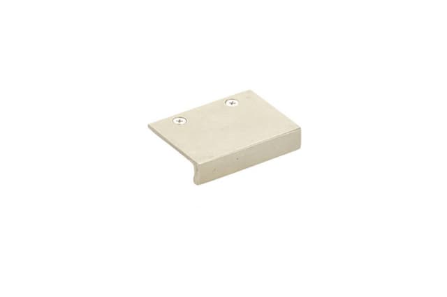 Emtek Sandcast Bronze Rustic Modern Edge Pull, 1-1/2"CC, Tumbled White Bronze - 86664TWB