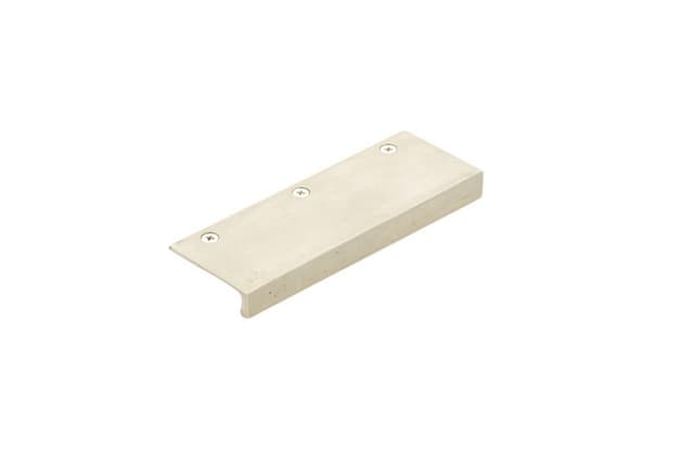 Emtek Sandcast Bronze Rustic Modern Edge Pull, 4-1/2"CC, Tumbled White Bronze - 86665TWB