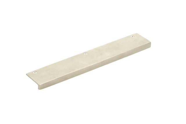 Emtek Sandcast Bronze Rustic Modern Edge Pull, 10-1/2"CC, Tumbled White Bronze - 86666TWB