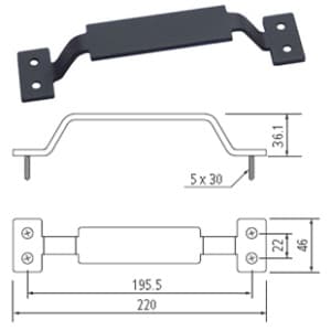 Regular & Mini-Barn Door Rectangular Handle, PRO Series