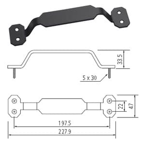 Regular & Mini Barn Door Octagon Handle, PRO Series
