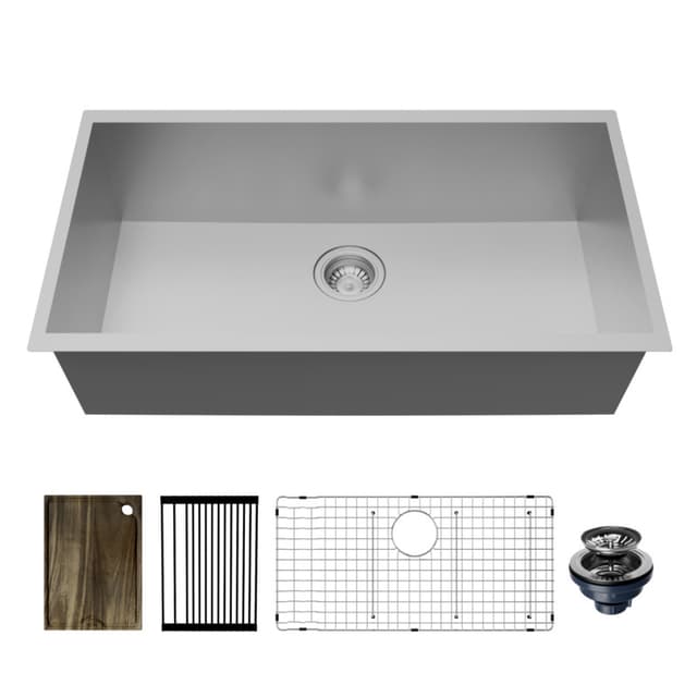 Karran Fusion 30"W Stainless Steel Undermount Kitchen Sink Single Bowl, 16 Gauge - UUMSB3031-PK1