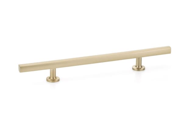 Emtek Urban Modern Freestone Extended Pull, 6"CC, Satin Brass - 86683US4