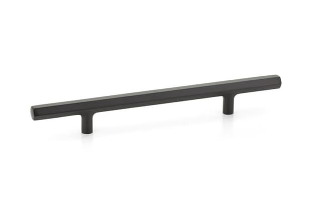 Emtek Urban Modern Mod Hex Extended Pull, 6"CC, Flat Black - 86685US19