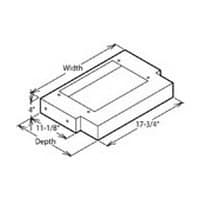 VMI Liners for Wood Range Hoods, T-Shaped, for Air-Pro 011, 01A, 021, 02A, 04 Ventilators