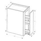 Mantel Hood Pedestal and Spice Pullout Assembly, VMI