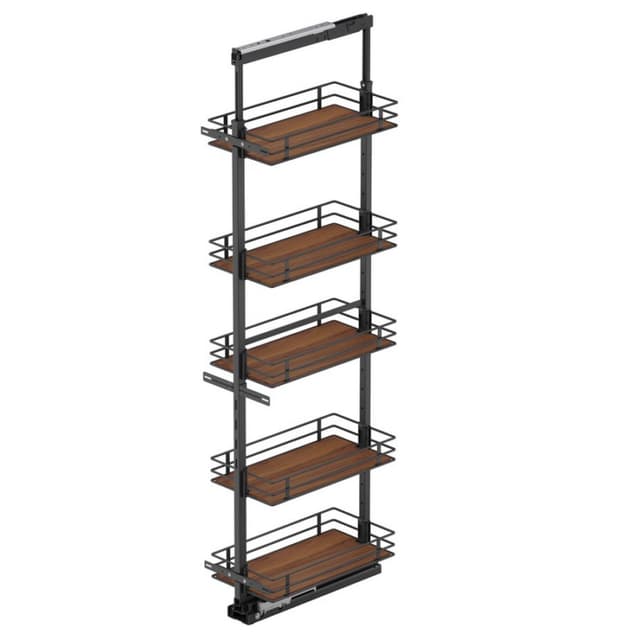 Vauth-Sagel TAL Pantry 5-Shelf Scalea Walnut Basket Pull-Out