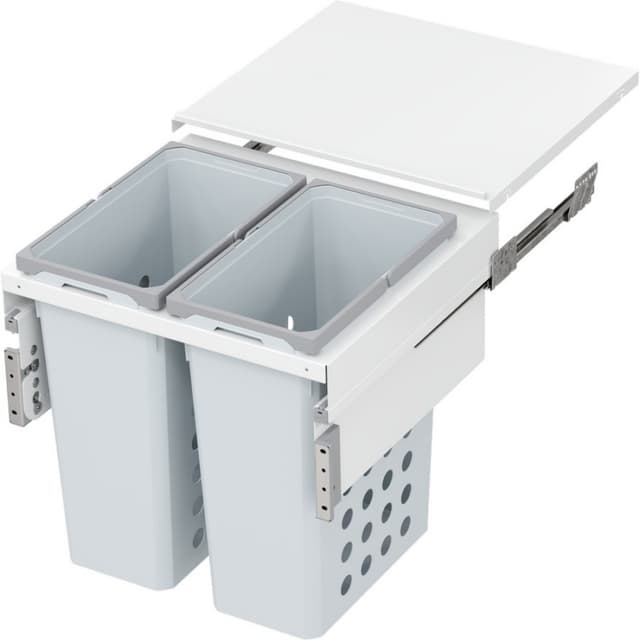 Hamper Pull Out in White, For Frameless Cabinets Vauth Sagel