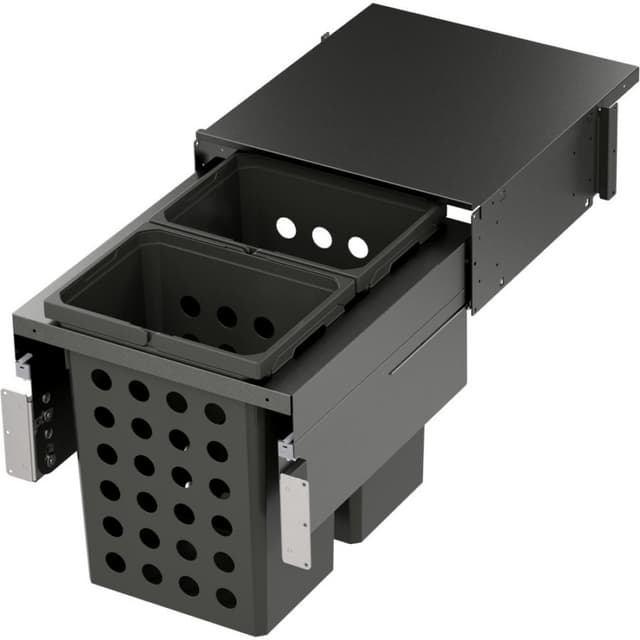Hamper Pull Out in Carbon Steel Gray, For Face-Frame Cabinets Vauth Sagel