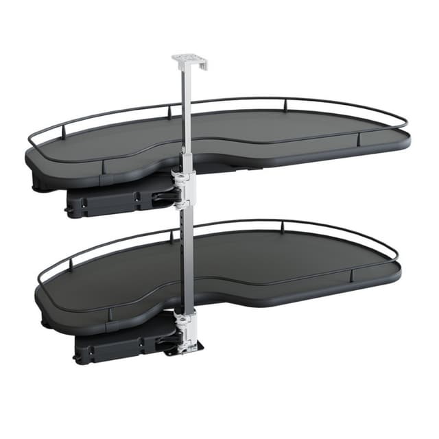 CORNERSTONE MAXX Scalea Blind Corner Pull-Out for 21" Opening, Platinum/Maple, Vauth-Sagel