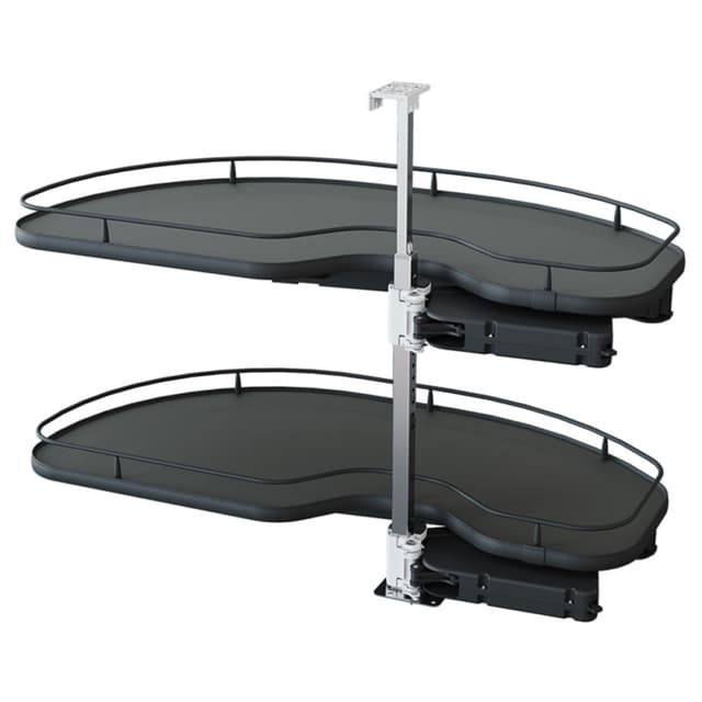 CORNERSTONE MAXX Scalea Blind Corner Pull-Out for 18" Opening, Carbon Steel Gray, Vauth-Sagel