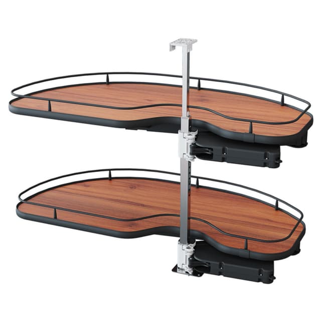 CORNERSTONE MAXX Scalea Blind Corner Pull-Out for 18" Opening, Walnut, Vauth-Sagel