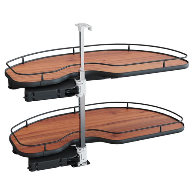 CORNERSTONE MAXX Scalea Blind Corner Pull-Out for 21" Opening, Walnut, Vauth-Sagel