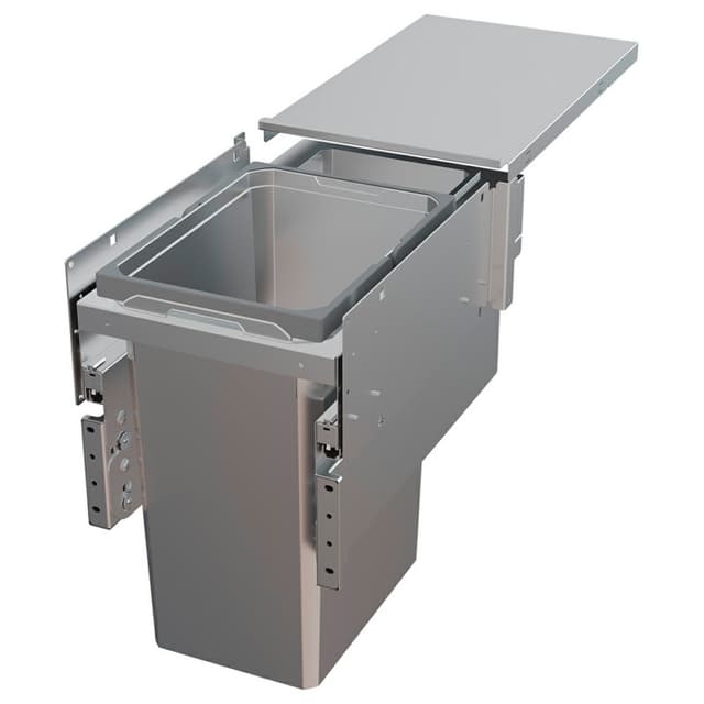 ENVI Space XX Single Platinum Bin Top Mount Waste Container, 31 quart, for Face-Frames, Vauth-Sagel