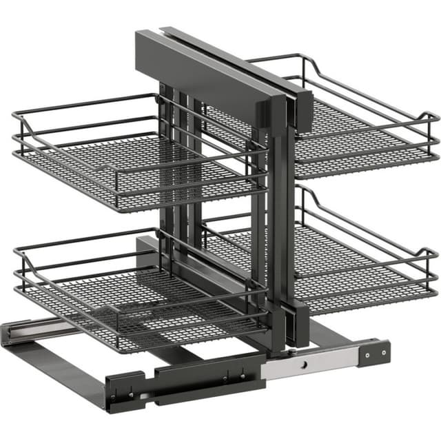 Vauth-Sagel COR Flex Saphir Blind Corner Pull-Out, Carbon Steel Gray