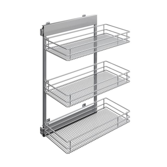 Vauth-Sagel SUB Side Saphir Platinum 3-Shelf Base Cabinet Pullout Organizer with Soft-Close Slides