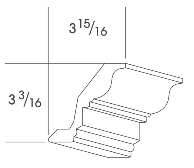 Large Crown - Top Mount, Brownstone