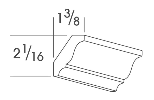 Small Crown - Top Mount, Grey