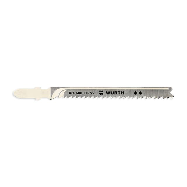 Würth T-Shank Up-cut Wood Cutting HCS Jigsaw Blade, 5/Pack