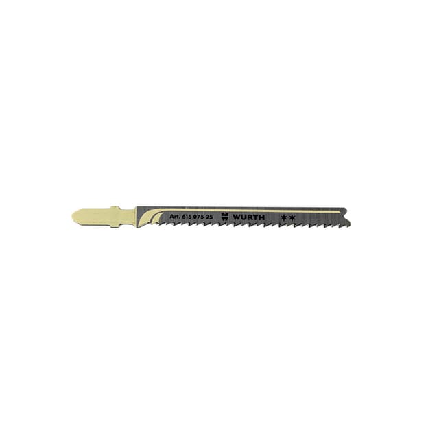Würth T-Shank Up-cut Wood Cutting HCS Jigsaw Blade, 25/Pack