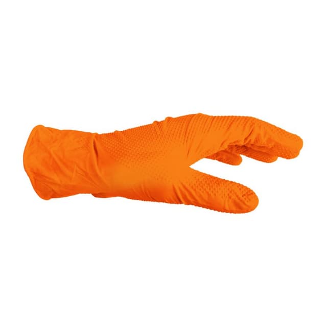 Wurth, Heavy Duty, Nitrile Powder-Free, 8 mil, Orange Gloves