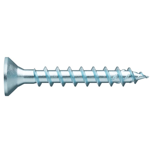 Würth #6 Flat Head Hinge and Drawer Slide Installation Screw RW Drive - Sharp Point Coarse Thread Zinc