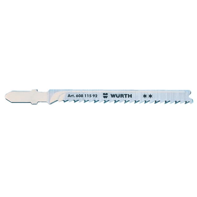 Würth T-Shank Up-cut Wood Cutting HCS Jigsaw Blade, 100/Pack