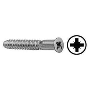 Würth M7-50mm Flat Head Confirmat Screw Pozidriv Drive - Blunt Point Coarse Thread Zinc, 3670000022961 1000 - 1000/Box