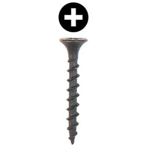 Würth #5 Flat Head Euro Screw Phillips Drive - Blunt Point Coarse Thread Nickel