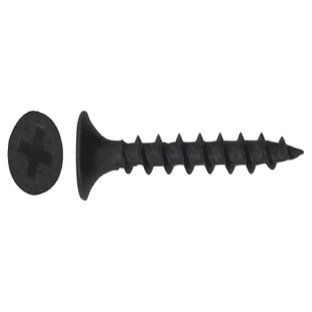 Würth #7 x 1-1/4" Bugle Head Drywall Screw Phillips Drive - Sharp Point Coarse Thread Black, 3670000259961 8000 - 8000/Box