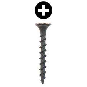 Würth #7 x 2-1/4" Bugle Head Drywall Screw Phillips Drive - Sharp Point Coarse Thread Black, 3670000263961 3000 - 3000/Box