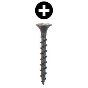 Würth #7 x 2-1/4" Bugle Head Drywall Screw Phillips Drive - Sharp Point Coarse Thread Black, 3670000263961 1000 - 1000/Box