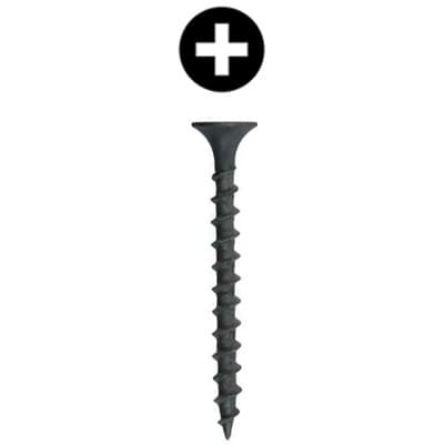 Würth #10 x 6" Bugle Head Drywall Screw Phillips Drive - Sharp Point Coarse Thread Black, 3670000267961 500 - 500/Box