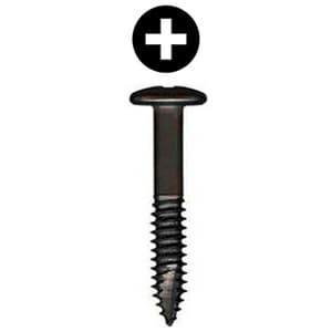 Würth #6 x 1-1/4" Pan Head Face Frame and Pocket-Hole Screw Phillips Drive - Type 17 Auger Point Fine Thread Black, 3670000036961 1000 - 1000/Box