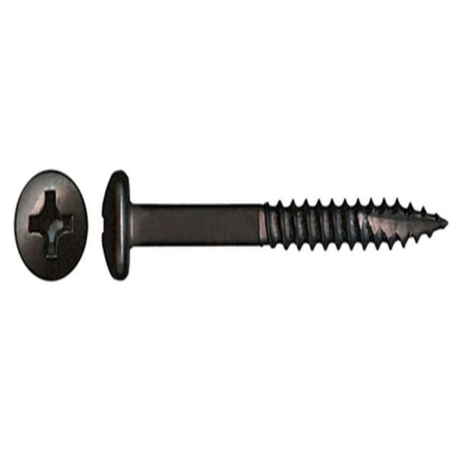Würth #7 Pan Head Face Frame and Pocket-Hole Screw Phillips Drive - Type 17 Auger Point Coarse Thread Black