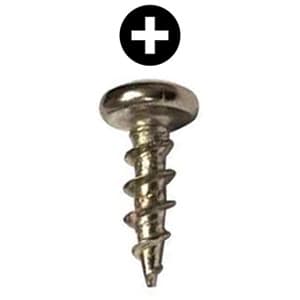 Würth #10 x 1" Pan Head Hinge and Drawer Slide Installation Screw Phillips Drive - Sharp Point Coarse Thread Nickel, 3670000037961 1000 - 1000/Box