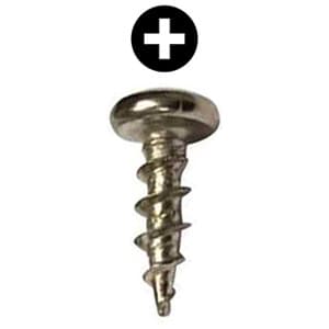 Würth #10 x 3/4" Pan Head Hinge and Drawer Slide Installation Screw Phillips Drive - Type 17 Auger Point Coarse Thread Nickel, 3670000051961 9000 - 9000/Box