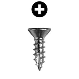 Würth #6 x 3/4" Flat Head Hinge and Drawer Slide Installation Screw Phillips Drive - Type 17 Auger Point Coarse Thread Zinc, 3670000186961 1000 - 1000/Box