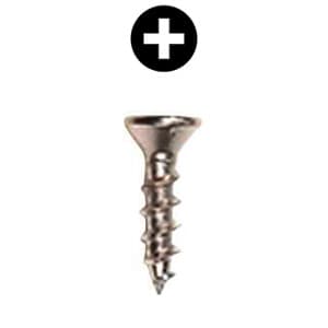 Würth #6 Flat Head Hinge and Drawer Slide Installation Screw Phillips Drive - Sharp Point Coarse Thread Nickel