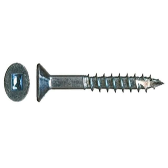 Würth #8 x 1-1/2" Flat Head Assembly Screw Square Drive - Type 17 Auger Point Coarse Thread Zinc, 3670000098961 7000 - 7000/Box