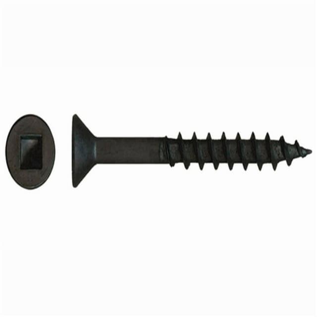 Würth #8 Flat Head Assembly Screw Square Drive - Type 17 Auger Point Coarse Thread Black
