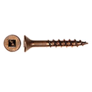 Würth #8 x 3" Flat Head Assembly Screw Square Drive - Sharp Point Coarse Thread Lubricated, 3670000176961 1500 - 1500/Box