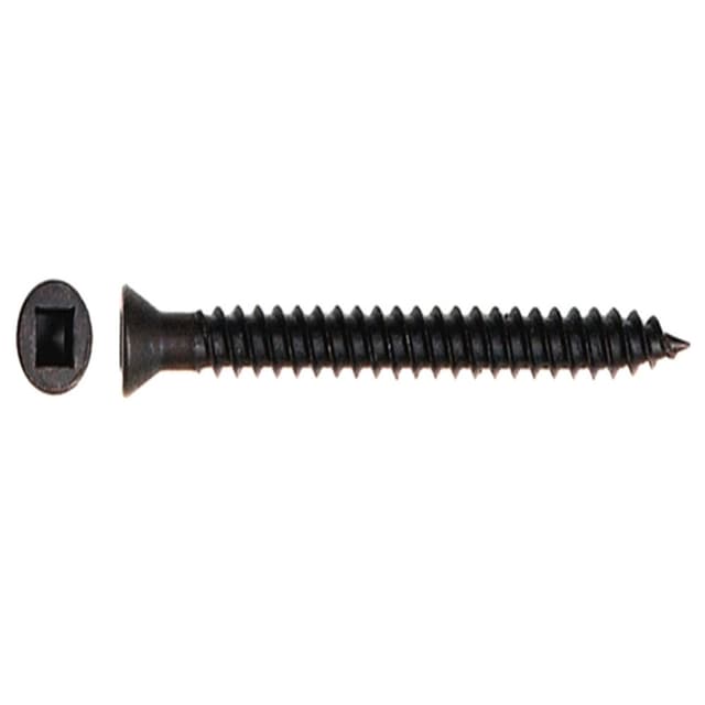 Würth #8 x 3" Flat Head Assembly Screw Square Drive - Type 17 Auger Point Coarse Thread Black, 3670000097961 2000 - 2000/Box