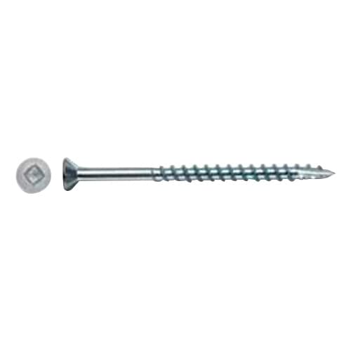 Würth #8 x 3" Flat Head Assembly Screw Square Drive - Type 17 Auger Point Coarse Thread Zinc, 3670000106961 2000 - 2000/Box