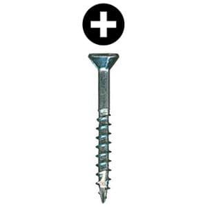 Würth #8 x 1-1/4" Flat Head Assembly Screw Phillips Drive - Type 17 Auger Point Coarse Thread Zinc, 3670000081961 5000 - 5000/Box