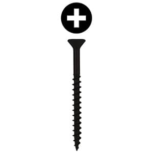 Würth #8 Flat Head Assembly Screw Phillips Drive - Type 17 Auger Point Coarse Thread Black