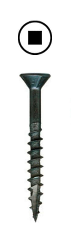 Würth #5 Flat Head Euro Screw Square Drive - Blunt Point Coarse Thread Nickel