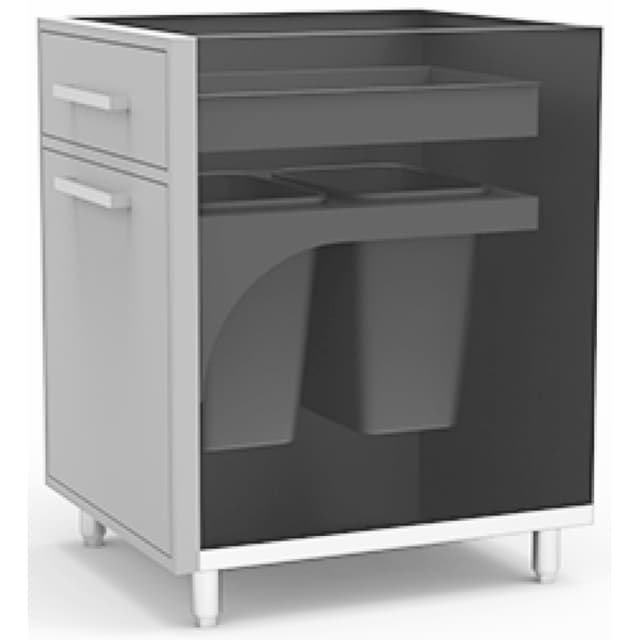 Base Wastebasket Cabinet, White