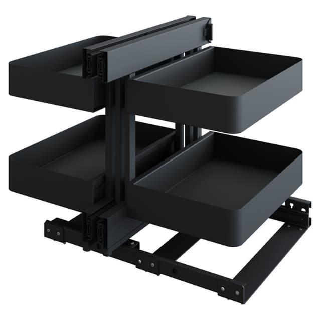 Vauth-Sagel COR Flex Planero Blind Corner Pull-Out, Carbon Steel Gray